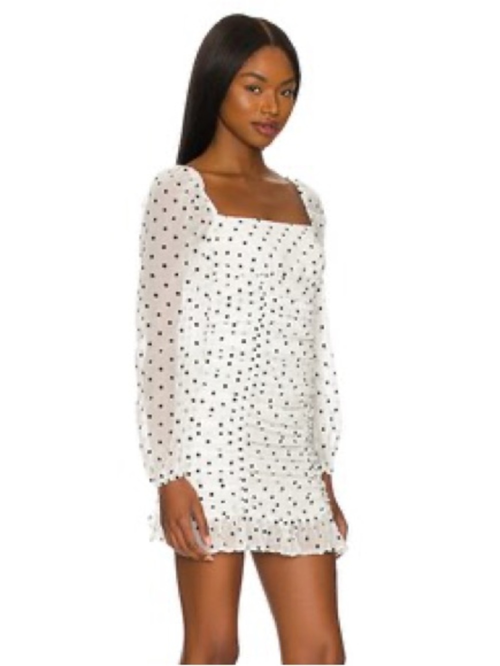 Lovers & Friends Arielle Mini Dress in Black and White Polka Dot Size M